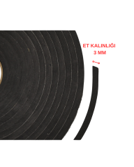 3 x 25 Mm (20 Metre) Yapışkanlı Epdm Sünger Şerit