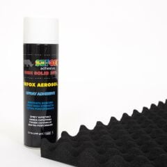 AKUSTİK SÜNGER 30 MM ( EN : 1 MT BOY : 1 MT) + SEFOX  SPREY YAPIŞTIRICI 340 GR (1 ADET)