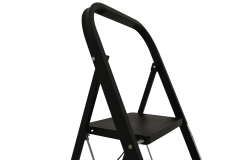 3 Basamaklı Metal Merdiven Hardy Siyah (1.30 Metre)