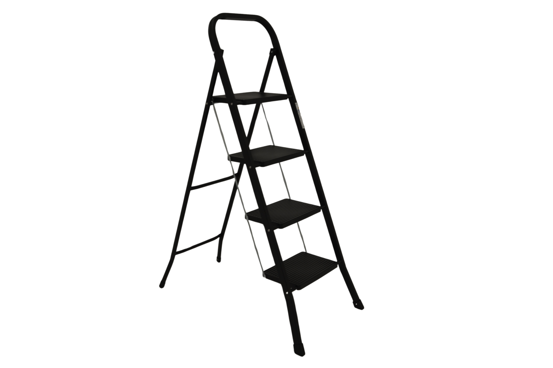 4 Basamaklı Metal Merdiven Hardy Siyah (1.48 Metre)