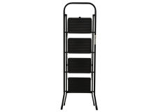 4 Basamaklı Metal Merdiven Hardy Siyah (1.48 Metre)