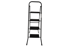 4 Basamaklı Metal Merdiven Hardy Siyah (1.48 Metre)
