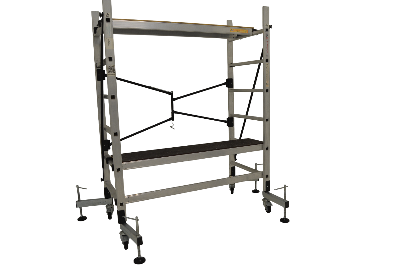 Kurulumu Kolay Katlanabilir İskele Geniş Basamaklı (2 Metre)