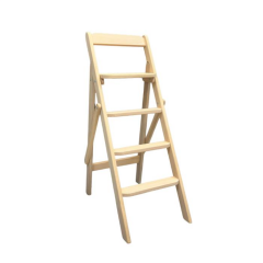Step İda Ahşap Merdiven 4 Basamaklı (Doğal Renk)