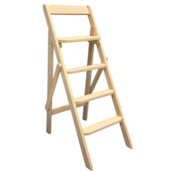 STEP İDA AHŞAP MERDİVEN 4 BASAMAKLI (DOĞAL RENK)