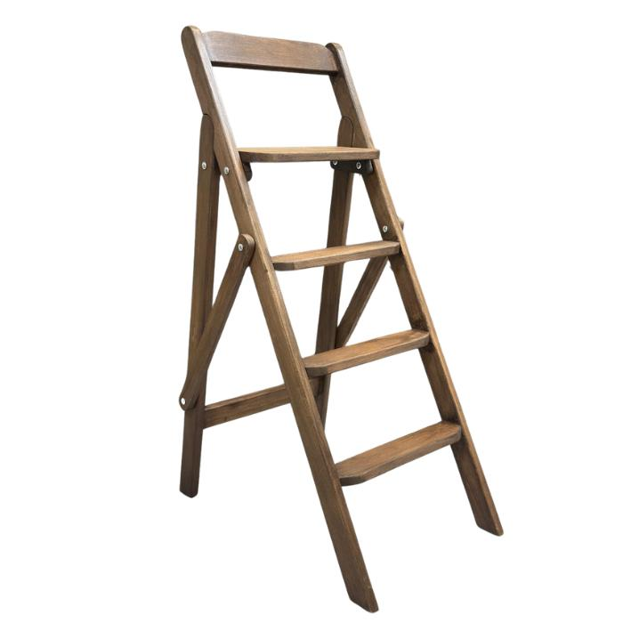 STEP İDA AHŞAP MERDİVEN 4 BASAMAKLI (CEVİZ RENGİ)