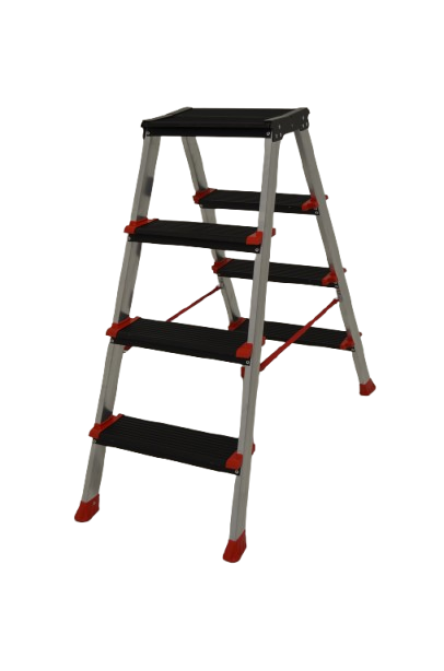 Alüminyum Çift Taraflı Merdiven 4+4