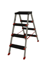 Alüminyum Çift Taraflı Merdiven 4+4