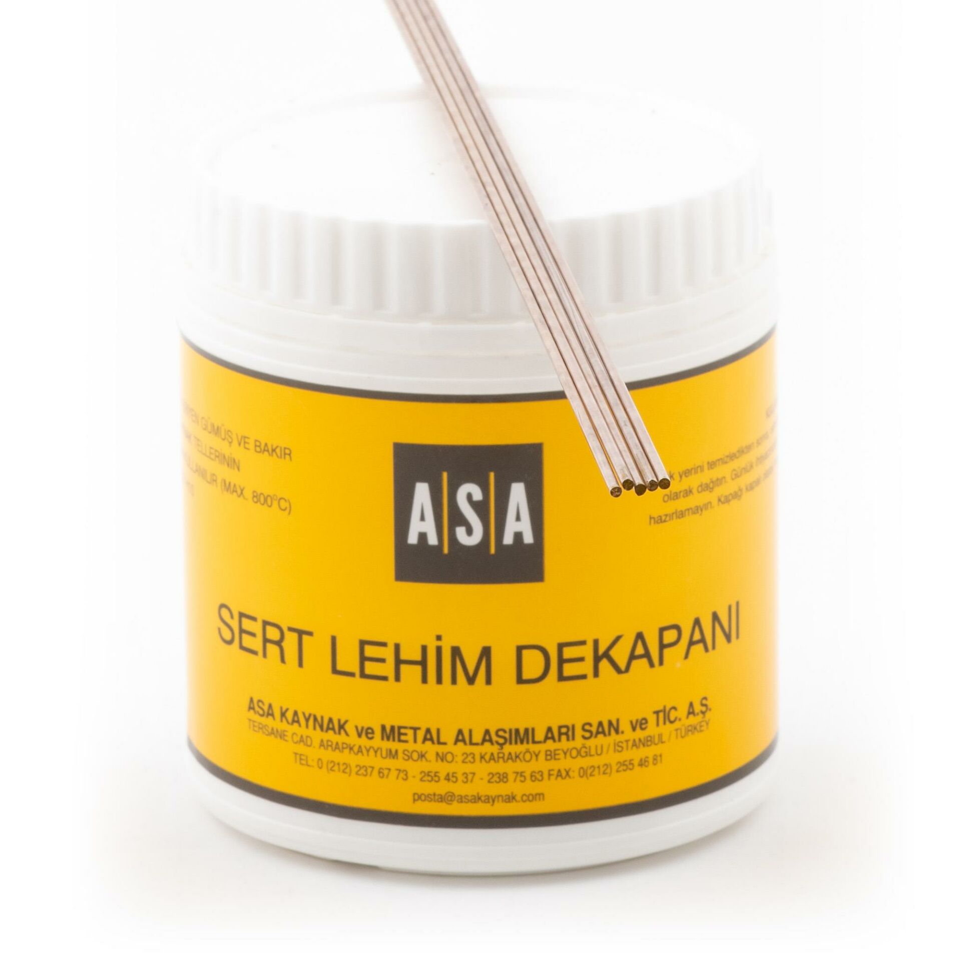 %50 Gümüş Kaynak Teli (5 Adet)  + (500 gr) Asa-Flo  Gümüş Kaynak Dekapanı