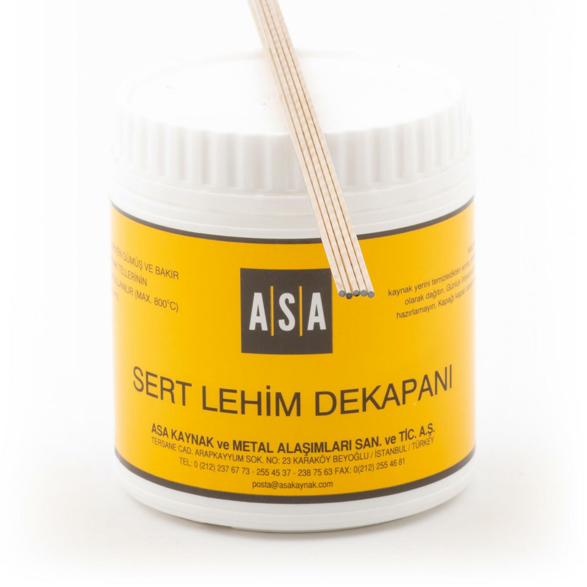 %10 Gümüş Kaynak Teli (5 Adet) + (500 gr) Asa-Flo Gümüş Kaynak Dekapanı