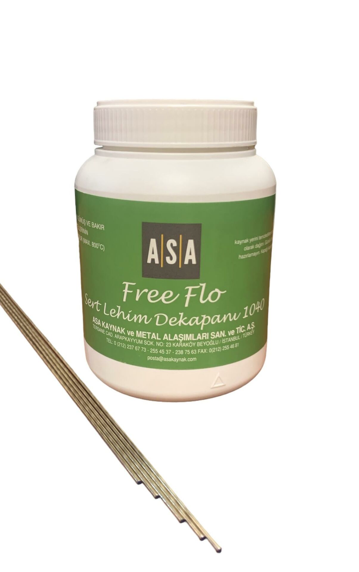 %10 Gümüş Kaynak Teli (5 Adet) + (500 gr) Gümüş Kaynak Dekapanı Asa Free- Flo