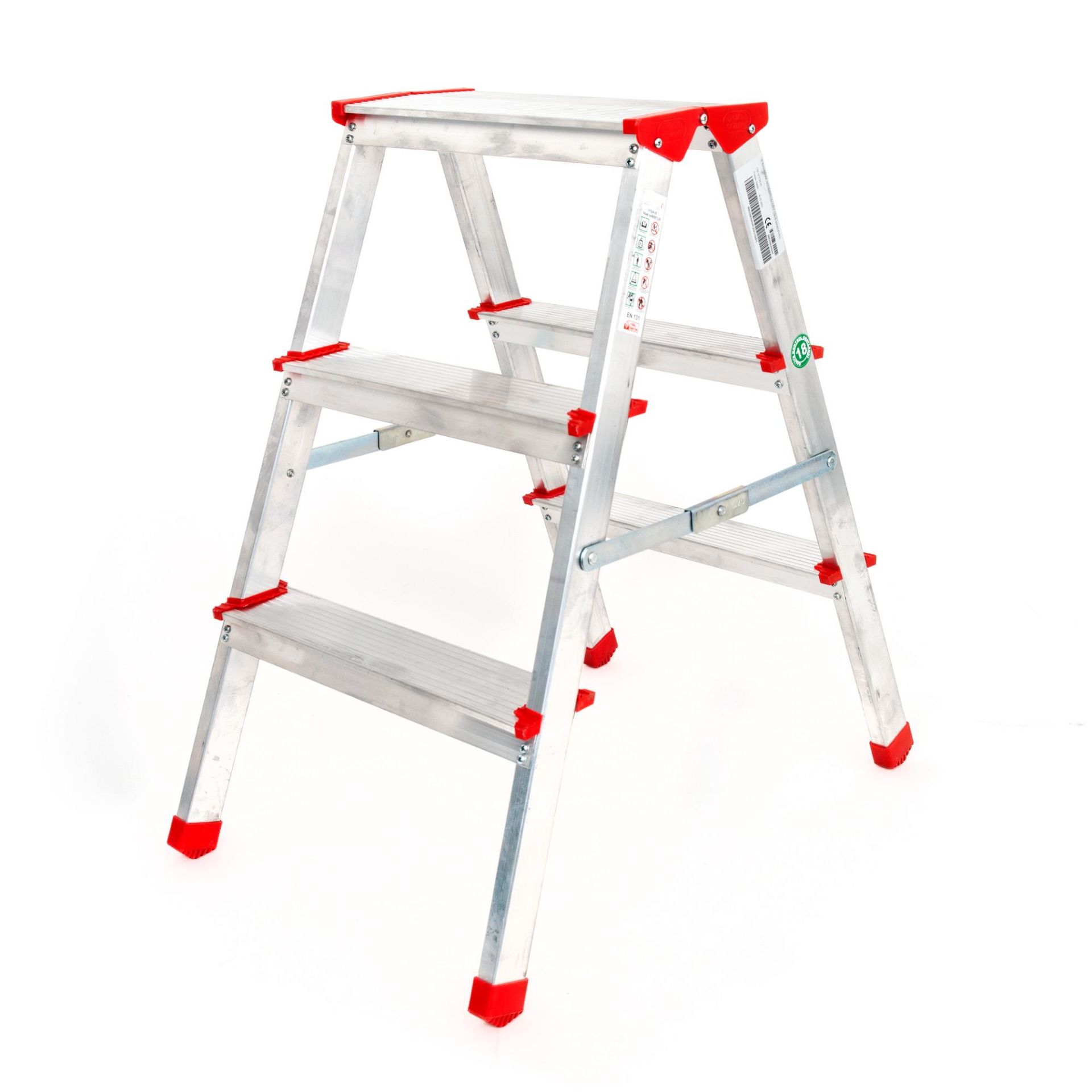 3 Basamaklı Çift Çıkışlı Alüminyum Merdiven 68 Cm (Accm.01)