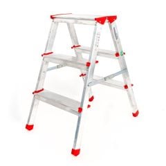 3 Basamaklı Çift Çıkışlı Alüminyum Merdiven 68 Cm (Accm.01)