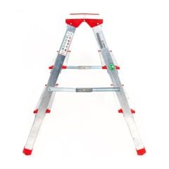 3 Basamaklı Çift Çıkışlı Alüminyum Merdiven 68 Cm (Accm.01)