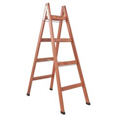 Step Frigya 4 Basamaklı Çift Çıkışlı Ahşap Merdiven (Yükseklik 1,40 Mt)