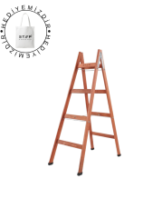Step Frigya 4 Basamaklı Çift Çıkışlı Ahşap Merdiven (Yükseklik 1,40 Mt)