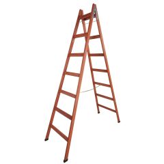 Step Frigya 7 Basamaklı Çift Çıkışlı Ahşap Merdiven (Yükseklik 2.30 Mt)