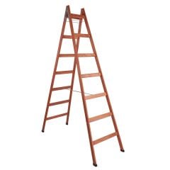 Step Frigya 7 Basamaklı Çift Çıkışlı Ahşap Merdiven (Yükseklik 2.30 Mt)