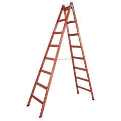 Step Frigya 8 Basamaklı Çift Çıkışlı Ahşap Merdiven (Yükseklik 2.60 Mt)