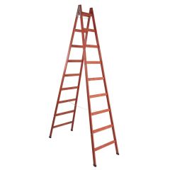 9 Basamaklı Çift Çıkışlı Ahşap Merdiven (Yükseklik 2.90 Mt)