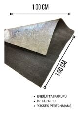 10 Mm Alüminyum Kaplı Polietilen Sünger Levha (En 1 x Boy 1 Metre)