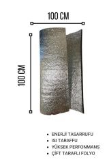 10 Mm Alüminyum Kaplı Polietilen Sünger Levha (En 1 x Boy 3 Metre)
