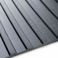 6 mm Büyük Oluklu Lastik Levha Siyah (En: 1,2 Metre Boy: 1 Metre)