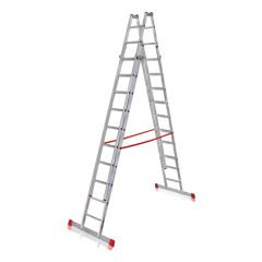 A Tipi Çift Sürgülü Alüminyum Merdiven 4,40 Metre (Atcsm.02)
