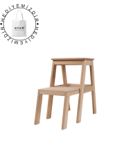 Step Karya İki Basamaklı Ahşap Tabure Merdiven (Yükseklik 55 Cm)