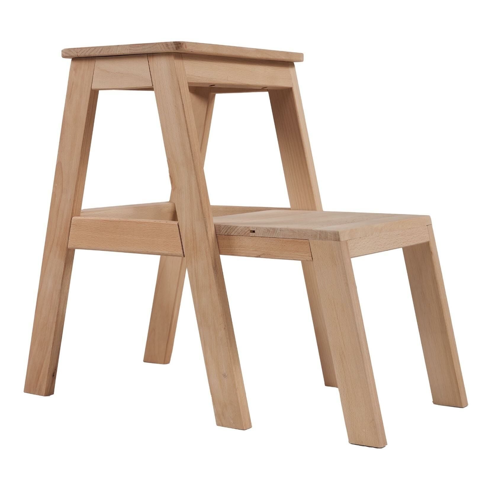 Step Karya İki Basamaklı Ahşap Tabure Merdiven (Yükseklik 55 Cm)