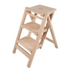 Step Apollo 3 Katlanabilir Ahşap Merdiven Tabure (3 Basamaklı)