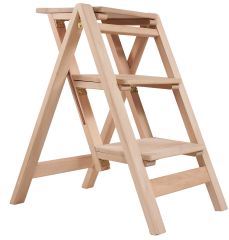 Step Apollo 3 Katlanabilir Ahşap Merdiven Tabure (3 Basamaklı)
