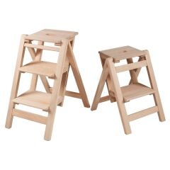 Step Apollo 2 Katlanabilir Ahşap Merdiven Tabure (2 Basamaklı)