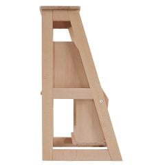 Step Pan Ahşap İçe Katlanır Basamaklı Tabure (3 Basamaklı)