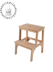 Step Pelops Ahşap Gürgen Basamaklı Tabure (Yükseklik 50 Cm)